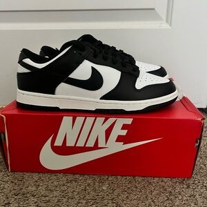 Nike Men's Black and White Panda Dunk Sneakers